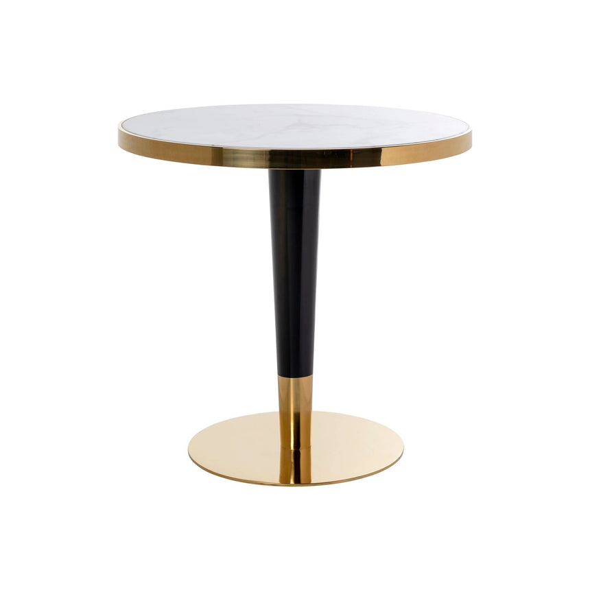 Bistrotisch Osteria mit Marmorimitat in schwarz/weiß, 80x80x75 cm von Richmond Interiors – Bild 1