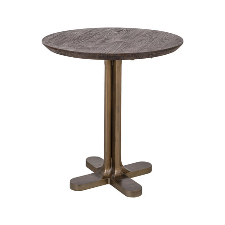 Bistrotisch Revelin aus Metall und Mangoholz in dunkelbraun, 75x75x77 cm von Richmond Interiors – Bild 1