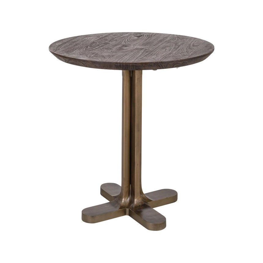 Bistrotisch Revelin aus Metall und Mangoholz in dunkelbraun, 75x75x77 cm von Richmond Interiors – Bild 1