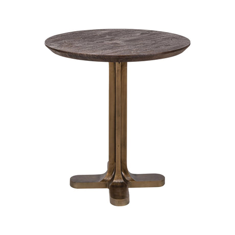 Bistrotisch Revelin aus Metall und Mangoholz in dunkelbraun, 75x75x77 cm von Richmond Interiors – Bild 2