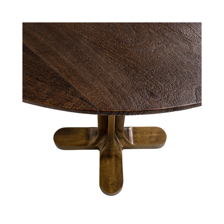 Bistrotisch Revelin aus Metall und Mangoholz in dunkelbraun, 75x75x77 cm von Richmond Interiors – Bild 5