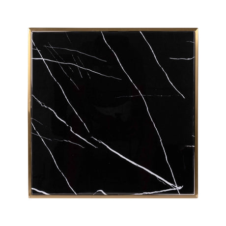 Bistrotisch Zenza mit Marmorimitat in schwarz/gold, 50x50x76 cm von Richmond Interiors – Bild 3