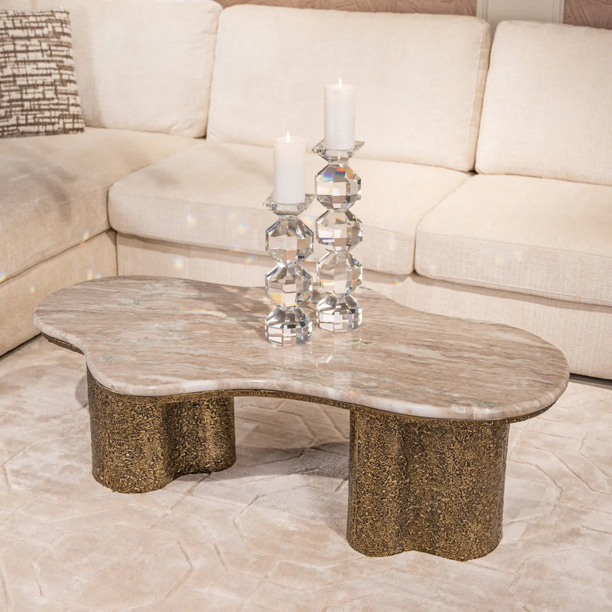 Couchtisch Abandos in antikmessing, 131x74x43 cm von Richmond Interiors – Bild 7