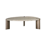 Couchtisch Arcadia aus Eisen und Travertin in grau, 120x75x36 cm von Richmond Interiors – Bild 3