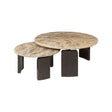 Couchtisch Bayonne im 2er-Set mit Tendua-Marmor in bronze, 90x90x38 cm von Richmond Interiors – Bild 1