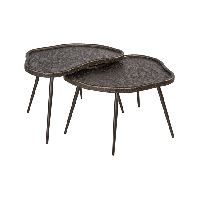 Couchtisch Bean im 2er-Set in brunzae, 76x58x45 cm von Richmond Interiors – Bild 1