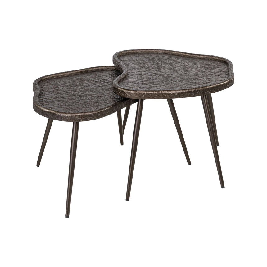 Couchtisch Bean im 2er-Set in brunzae, 76x58x45 cm von Richmond Interiors – Bild 2