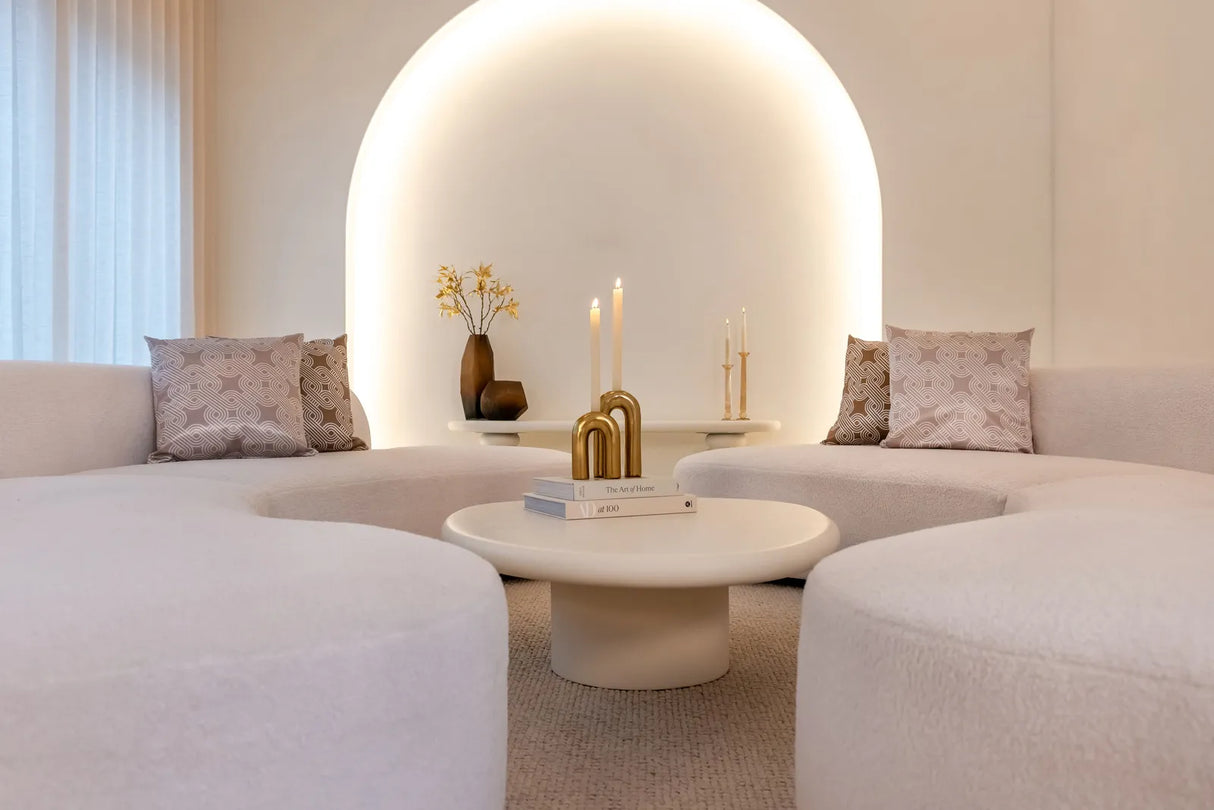 Couchtisch Bloomstone in weiß, 110x90x35 cm von Richmond Interiors – Produktbild 11