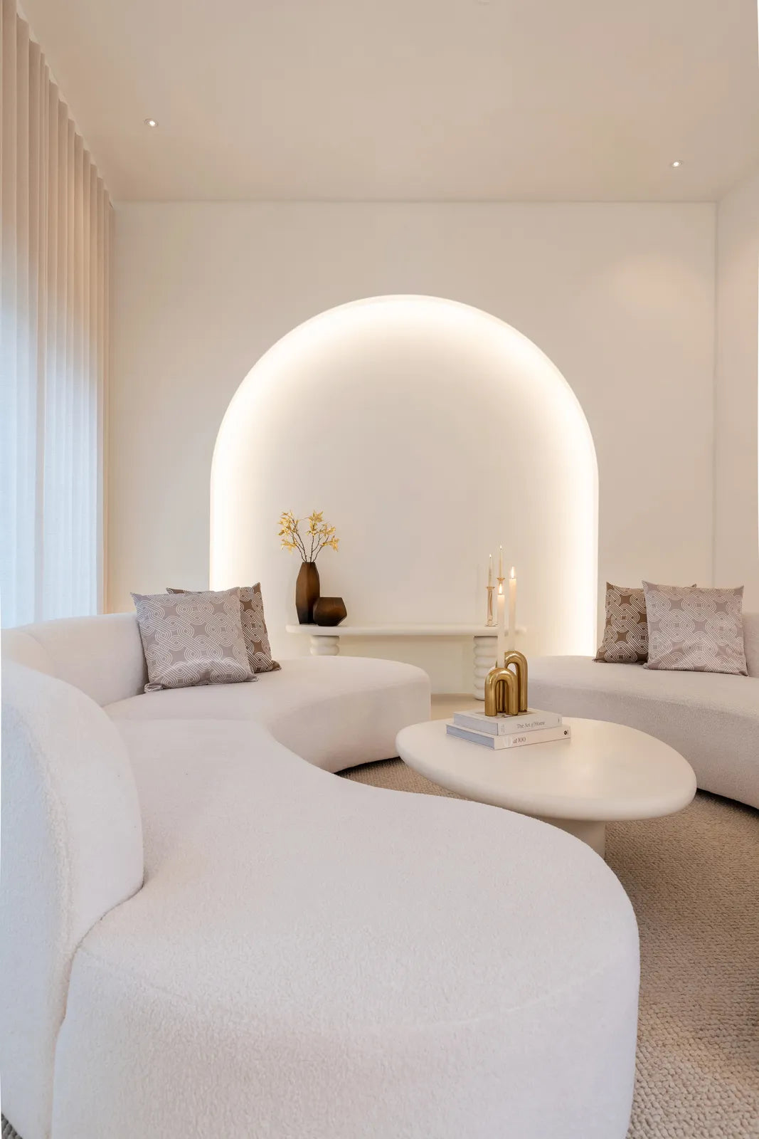 Couchtisch Bloomstone in weiß, 110x90x35 cm von Richmond Interiors – Produktbild 9