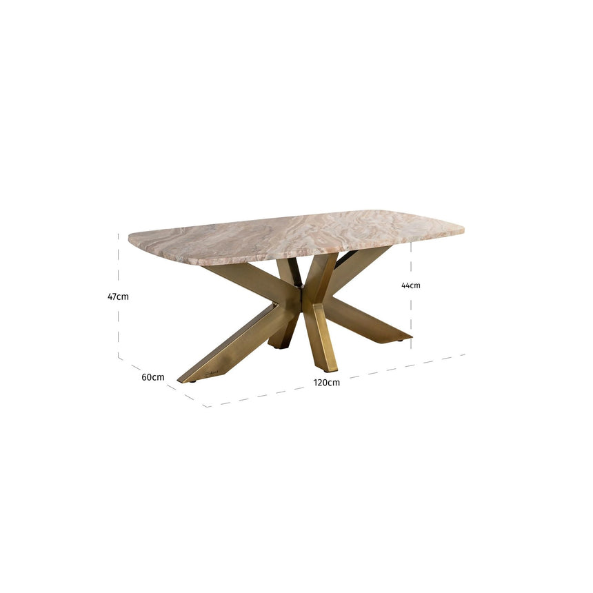 Couchtisch Bottega aus Marmor in Blush beige, 120x60x47 cm von Richmond Interiors – Produktbild 6