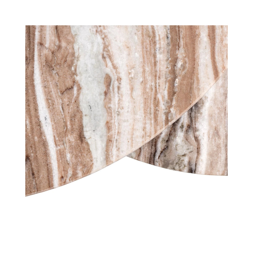 Couchtisch Bottega aus Toronto-Marmor und Eisen in blush beige als 2er-Set, 85x85x40 cm von Richmond Interiors – Bild 5