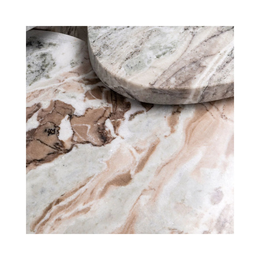 Couchtisch Camino aus Toronto-Marmor in blush beige als 3er-Set, 81x65x33 cm von Richmond Interiors – Bild 6