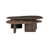 Couchtisch Castello aus Eichenholz und Emperador-Marmor in rauchanthrazit als 2er-Set von Richmond Interiors – Bild 2