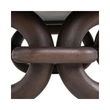 Couchtisch Chainey aus Travertin und Mangoholz in aschbraun, 110x110x35 cm von Richmond Interiors – Bild 4