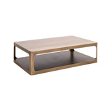 Couchtisch Claridge mit Glas in beige, 130x80x35 cm von Richmond Interiors – Produktbild 1
