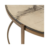 Couchtisch Cleo mit Glas in gold 2er-Set, 82x82x45,5 cm von Richmond Interiors – Produktbild 4