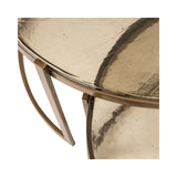 Couchtisch Cleo mit Glas in gold 2er-Set, 82x82x45,5 cm von Richmond Interiors – Produktbild 6