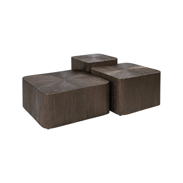 Couchtisch Cubes im 3er-Set in brunzae, 65x65x29 cm von Richmond Interiors – Bild 1
