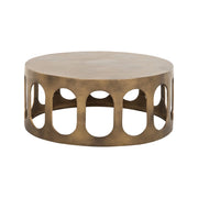 Couchtisch Du Pont in brushed gold, 86x86x36 cm von Richmond Interiors – Produktbild 1