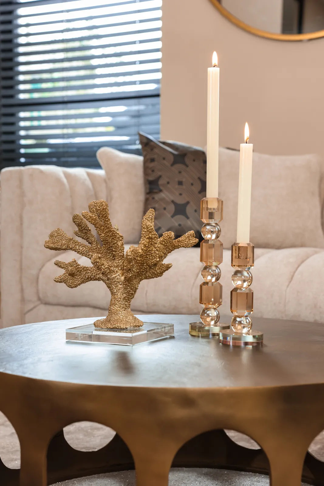 Couchtisch Du Pont in brushed gold, 86x86x36 cm von Richmond Interiors – Produktbild 3