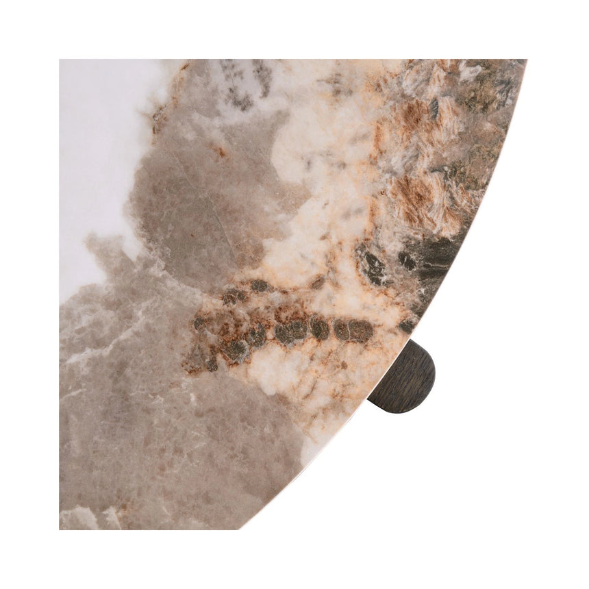 Couchtisch Langford mit 1 Schublade, Eichenfurnier und Keramik in braun, 90x90x35 cm von Richmond Interiors – Bild 5