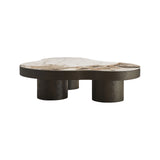 Couchtisch Langford mit Eichenfurnier und Keramik in braun, 140x100x32 cm von Richmond Interiors – Bild 4
