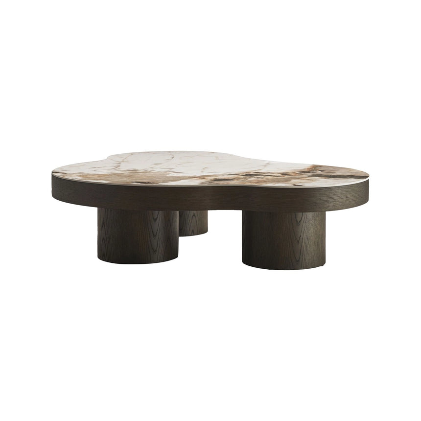Couchtisch Langford mit Eichenfurnier und Keramik in braun, 140x100x32 cm von Richmond Interiors – Bild 4