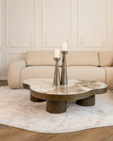 Couchtisch Langford mit Eichenfurnier und Keramik in braun, 140x100x32 cm von Richmond Interiors – Bild 9