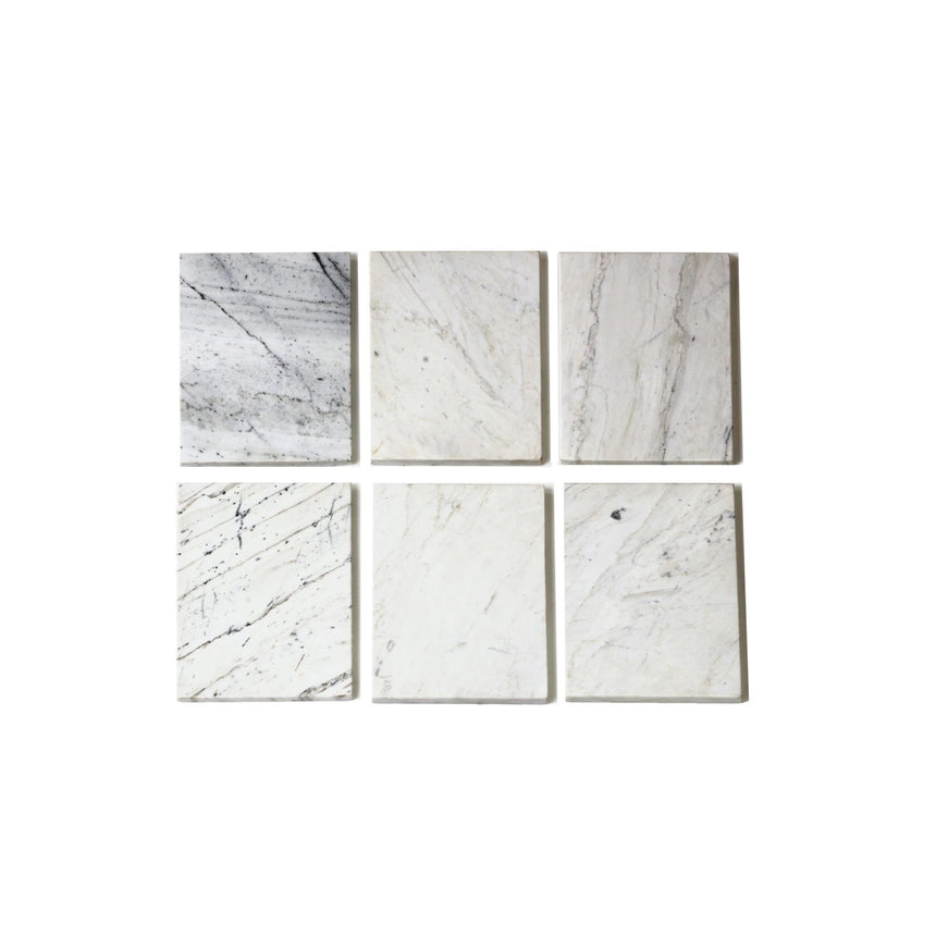Couchtisch Lexington aus Metall und Carrara-Marmor in weiß als 2er-Set, 92x92x46 cm von Richmond Interiors – Bild 3