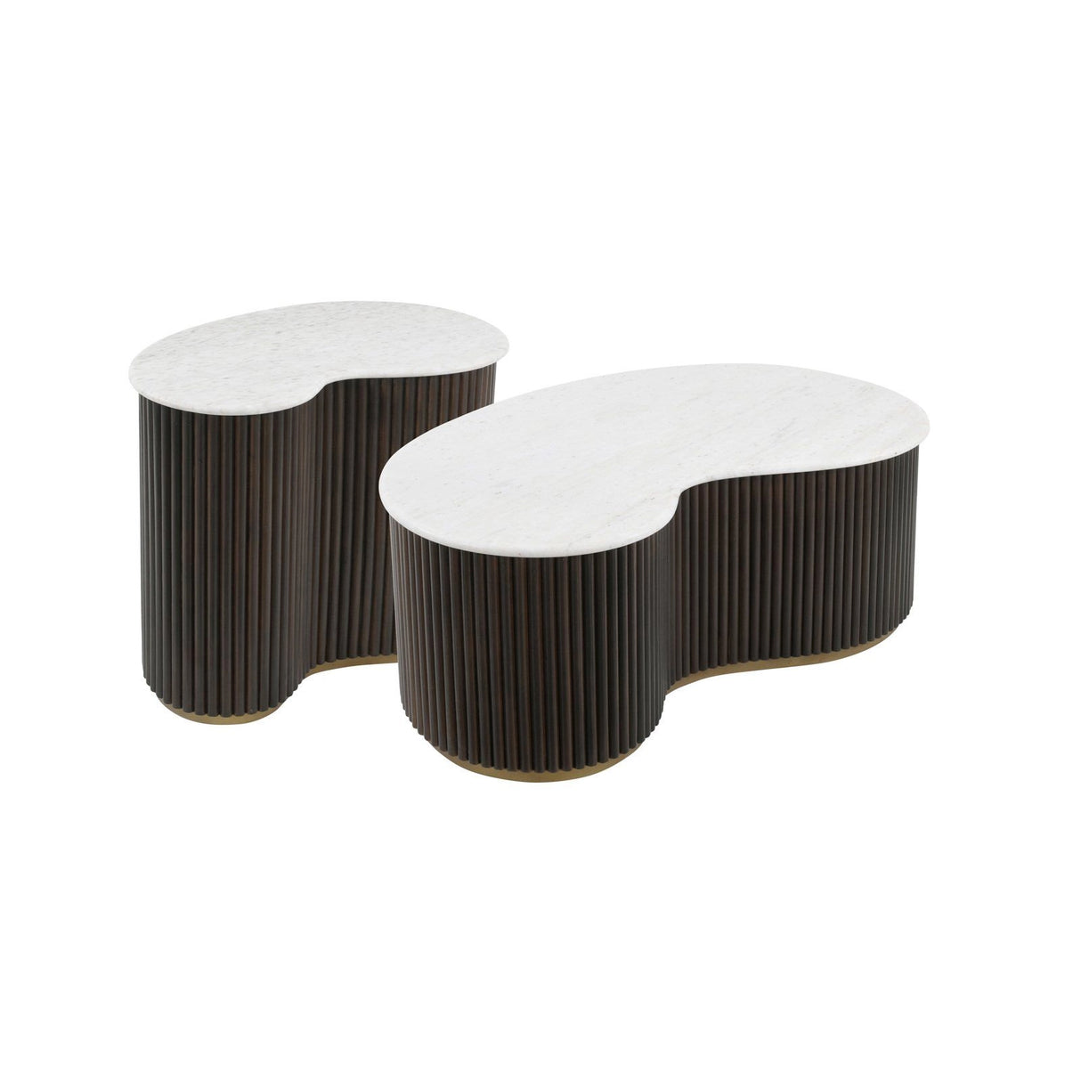 Couchtisch Mayfield aus Morchana-Marmor in weiß/braun, 104x58x37 cm von Richmond Interiors – Produktbild 1