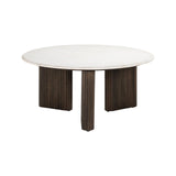 Couchtisch Mayfield aus Morchana-Marmor in weiß/braun, 90x90x42 cm von Richmond Interiors – Produktbild 1