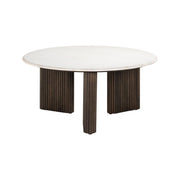 Couchtisch Mayfield aus Morchana-Marmor in weiß/braun, 90x90x42 cm von Richmond Interiors – Produktbild 1