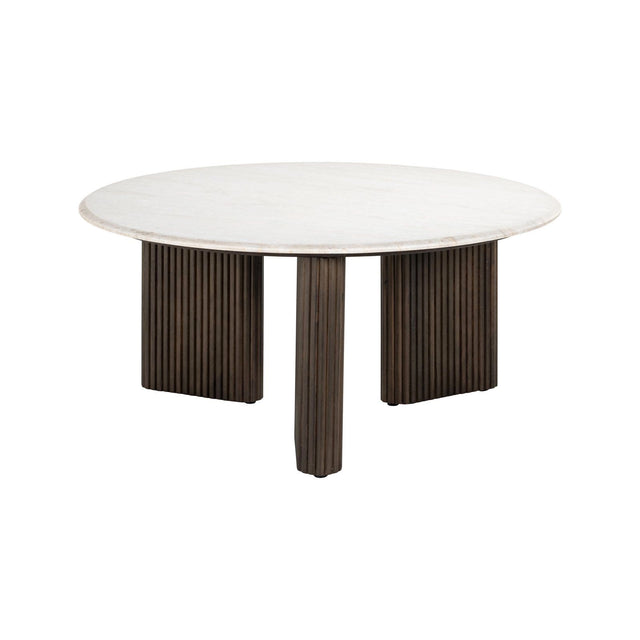 Couchtisch Mayfield aus Morchana-Marmor in weiß/braun, 90x90x42 cm von Richmond Interiors – Produktbild 1