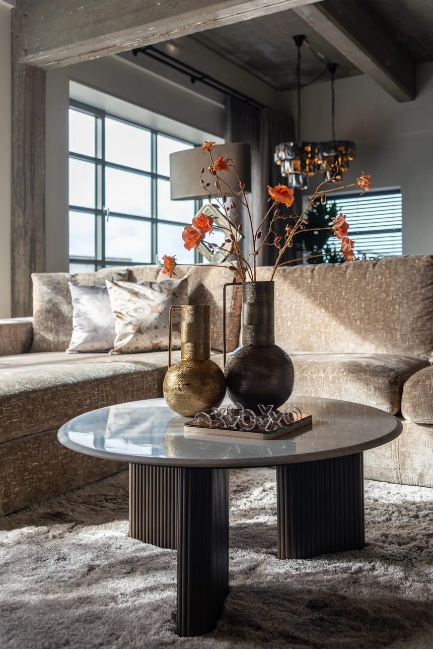 Couchtisch Mayfield aus Morchana-Marmor in weiß/braun, 90x90x42 cm von Richmond Interiors – Produktbild 7