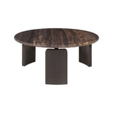 Couchtisch Menton im 2er-Set mit Wonder Katni-Marmor in burgunderrot, 90x90x38 cm von Richmond Interiors – Bild 2