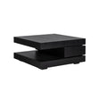 Couchtisch Oakura aus Eichenfurnier in schwarz, 90x90x42 cm von Richmond Interiors – Bild 1