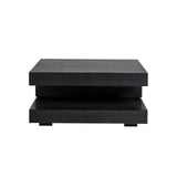 Couchtisch Oakura aus Eichenfurnier in schwarz, 90x90x42 cm von Richmond Interiors – Bild 2