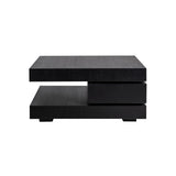 Couchtisch Oakura aus Eichenfurnier in schwarz, 90x90x42 cm von Richmond Interiors – Bild 4