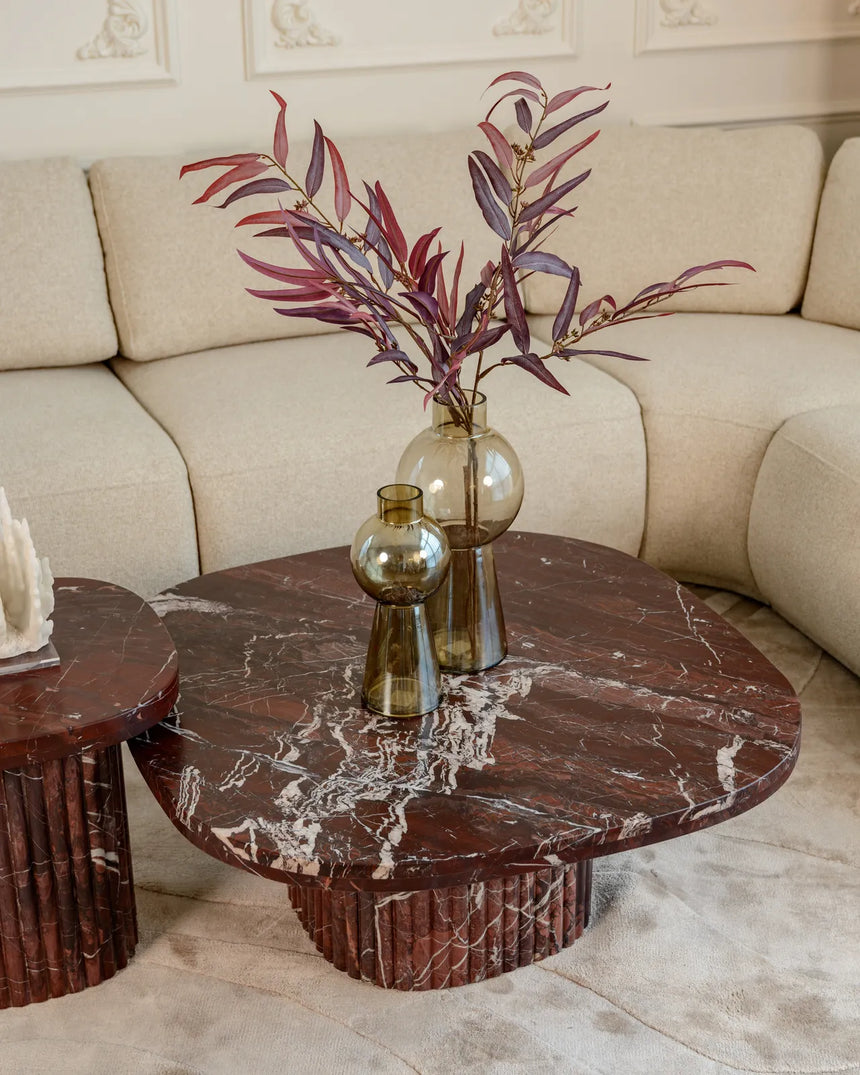 Couchtisch Orchid in burgunderrot, 90x90x38 cm von Richmond Interiors – Bild 7