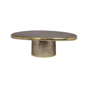 Couchtisch Pulitzer aus Aluminium und Messing in brushed gold, 106x82x35 cm von Richmond Interiors – Bild 1