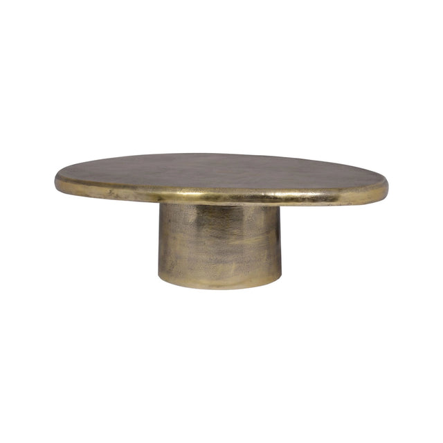 Couchtisch Pulitzer aus Aluminium und Messing in brushed gold, 106x82x35 cm von Richmond Interiors – Bild 1