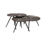 Couchtisch Quadra im 4er-Set in brunzae, 70x70x34 cm von Richmond Interiors – Bild 1