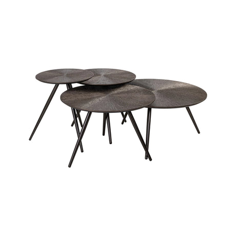 Couchtisch Quadra im 4er-Set in brunzae, 70x70x34 cm von Richmond Interiors – Bild 1