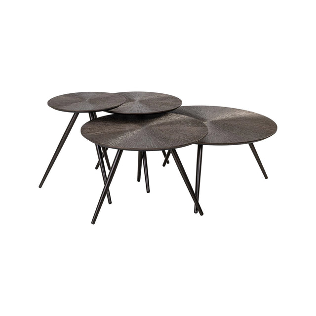 Couchtisch Quadra im 4er-Set in brunzae, 70x70x34 cm von Richmond Interiors – Bild 1