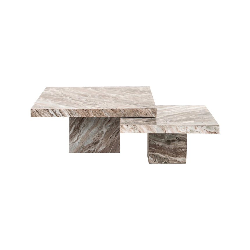 Couchtisch Rashford aus Toronto-Marmor in Blush beige 2er-Set von Richmond Interiors – Produktbild 2