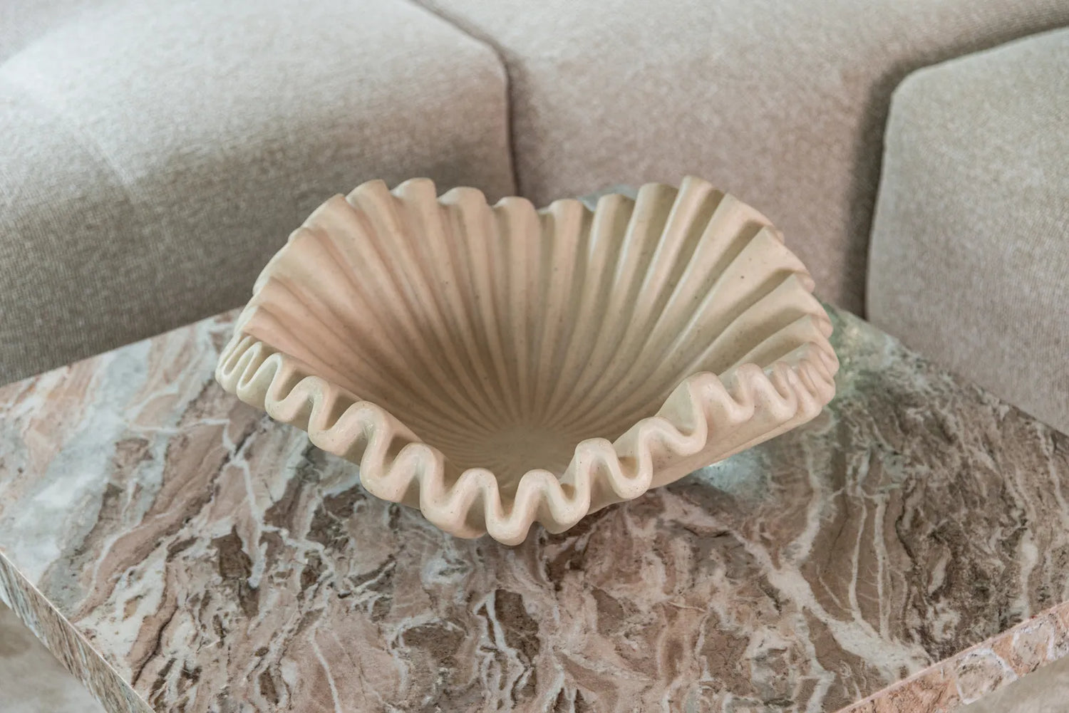 Couchtisch Rashford aus Toronto-Marmor in Blush beige 2er-Set von Richmond Interiors – Produktbild 9