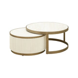 Couchtisch Tivoli in weiß als 2er-Set, 91x91x44 cm von Richmond Interiors – Bild 1