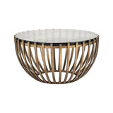 Couchtisch Volante mit Glas in gold, 84x84x43 cm von Richmond Interiors – Produktbild 1