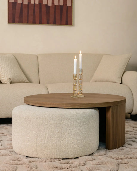 Couchtisch Windsor mit Walnussfurnier in walnuss und lodge desert als 2er-Set (flammhemmend), 90x90x40 cm von Richmond Interiors – Bild 2