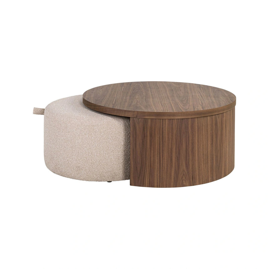 Couchtisch Windsor mit Walnussfurnier in walnuss und lodge desert als 2er-Set (flammhemmend), 90x90x40 cm von Richmond Interiors – Bild 3